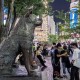 Bức tượng đồng tôn vinh Hachiko, chú chó giống Akita trung thành và nổi tiếng ở ngã tư Shibuya